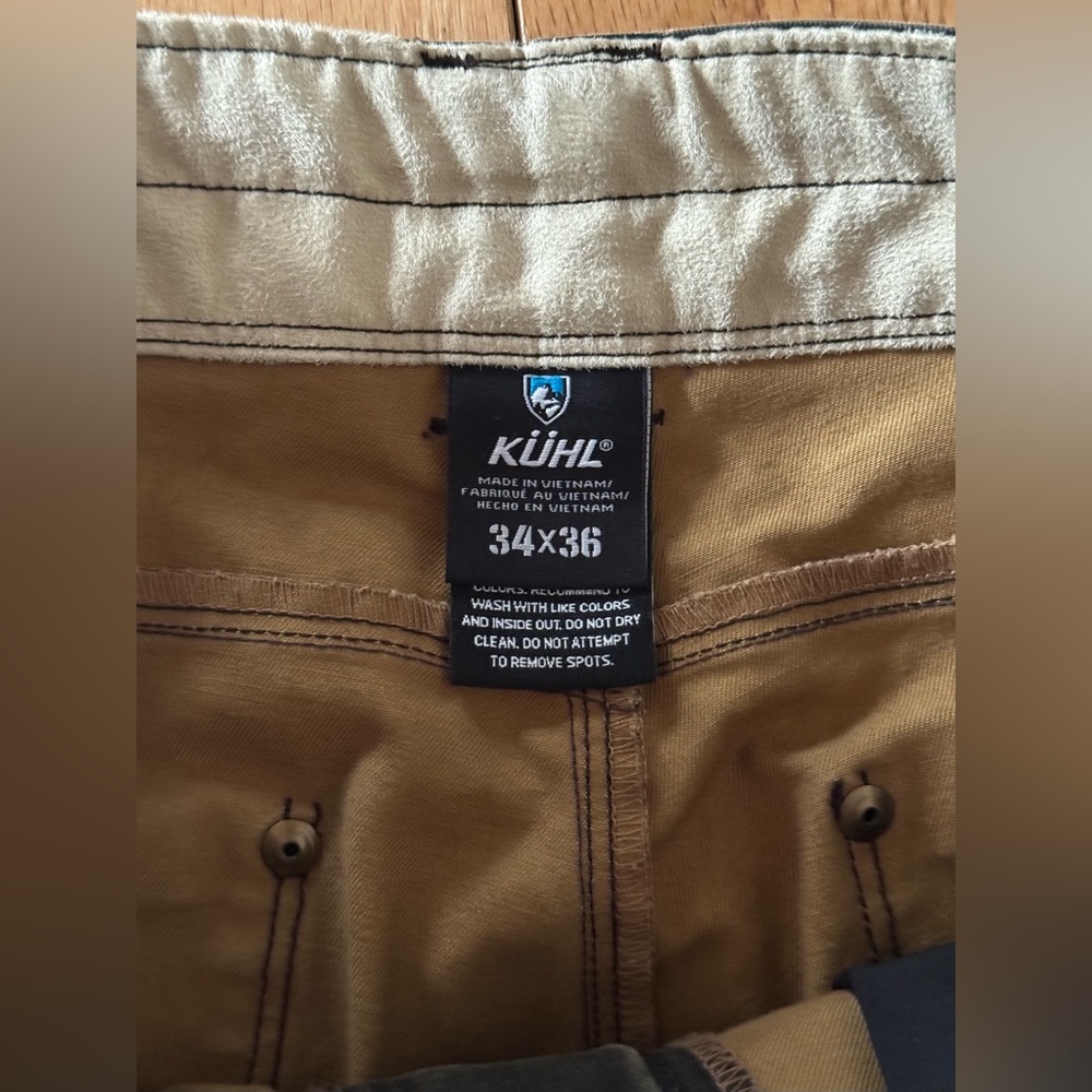New KUHL RYDR Pants, 34x36, Full Fit, Espresso Color - Picture 4 of 7